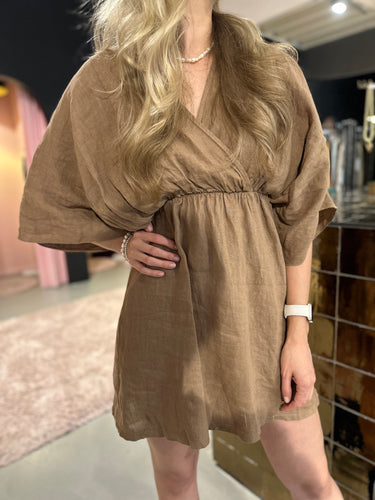 Kastgeluk linnen dress Mila